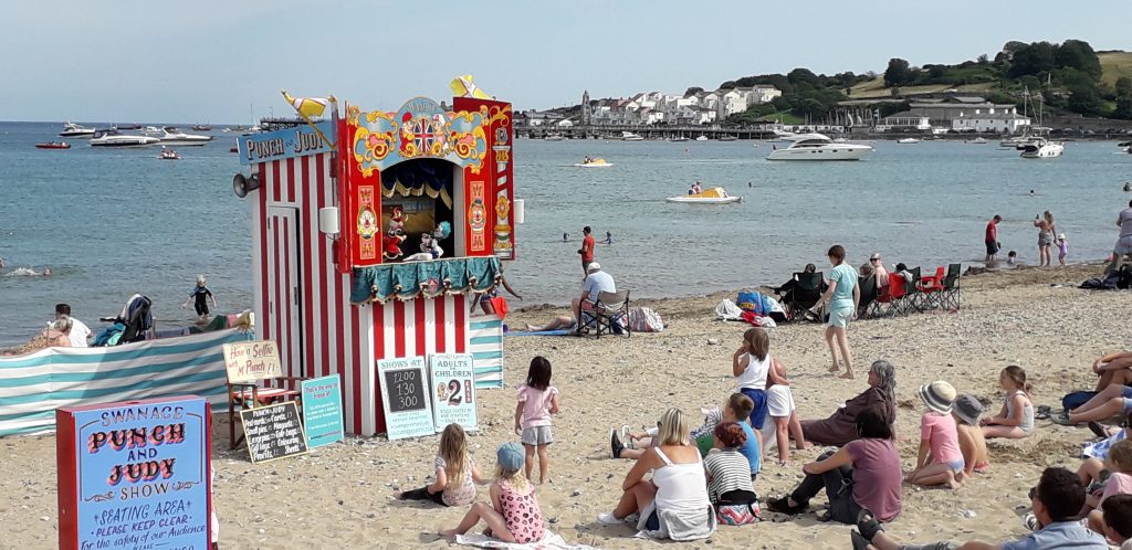 Punch and Judy on Swanage beach